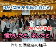 昨年の同窓会・懇親会の様子